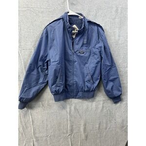 Vintage World Travel Club Members Jacket Blue Full Zip Bomber Medium S/52632